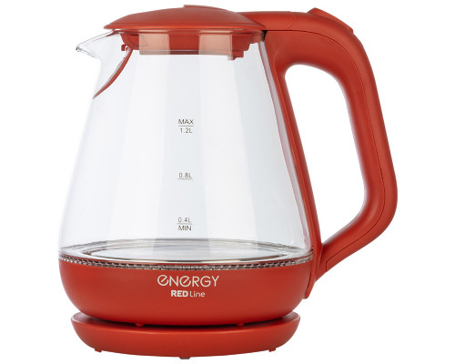 Чайник электрический Energy E-205 164144 1,2л стекло 1650Вт красный