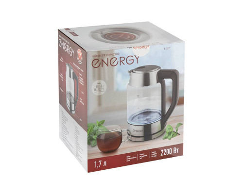 Чайник электрический Energy E-207T 164147 1,7л стекло 2200Вт