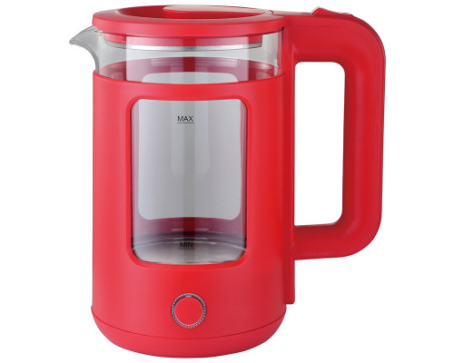 Чайник ENERGY E-256 (1.5л) стекло, красный