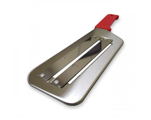Нож-шинковка 2 лезвия №344 XOZ-86-50 29см метал. ручка пластик красный