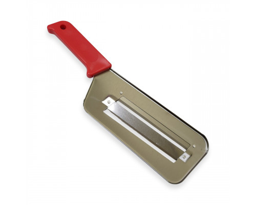 Нож-шинковка 2 лезвия №344 XOZ-86-50 29см метал. ручка пластик красный