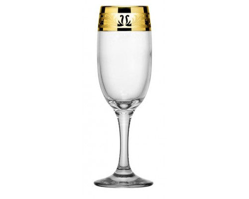 Бокалы для шампанского набор Богемия MS419/01 0,19л 6пр. стекло с декор