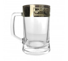 Кружка для пива Богемия MS55229/01 0,66л стекло с декор
