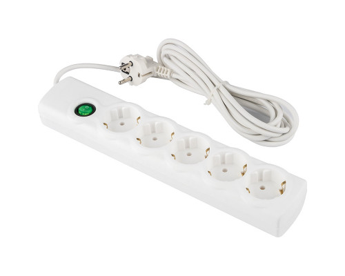 Фильтр сетевой ENGY "Сеть-2" 3м/5 роз. (ПВС 3*0,75) белый