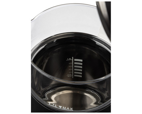 Чайник электрический LEONORD LE-1511 106178 1,7л пластик/стекло 2200Вт двойной корпус чёрный