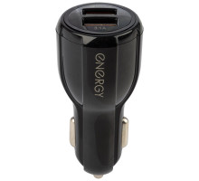 Автомобильное зарядное устройство Energy ET-16A, 2 USB, Q3.0, цвет - чёрный
