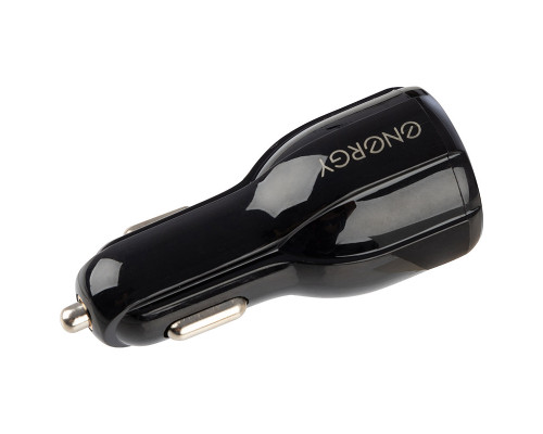 Автомобильное зарядное устройство Energy ET-16A, 2 USB, Q3.0, цвет - чёрный