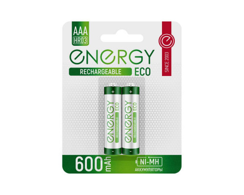 Аккумулятор Energy Eco NIMH-600-HR03/2B (АAА)