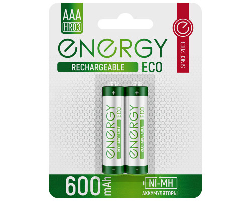 Аккумулятор Energy Eco NIMH-600-HR03/2B (АAА)