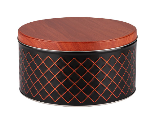 Банка жестяная  CLASSICO NERO для сыпучих продуктов, размер 19,8*10,5 см, круглая, с крышкой