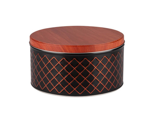 Банка жестяная  CLASSICO NERO для сыпучих продуктов, размер 19,8*10,5 см, круглая, с крышкой