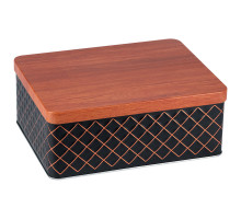 Банка для сыпучих продуктов Mallony "CLASSICO NERO" 104874, 20,5×16×8 см, жесть, прямоуг.
