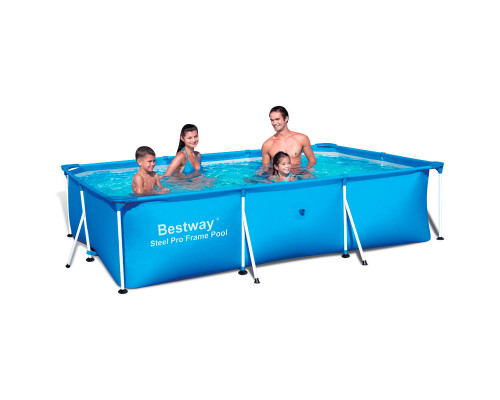 Бассейн каркасный прямоугольный Steel Pro 300х201х66 см, 3300л., 56404 Bestway