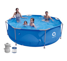 Бассейн круглый со стальным каркасом Avenli 3.0м*76cм 17798EU, фильтр-насос 300 галлонов