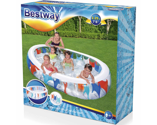 Бассейн надувной Bestway 54066, 229*152*51см, 542л, семейный  овальный