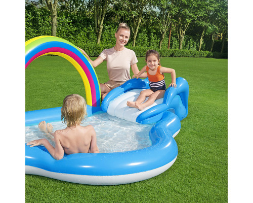 Бассейн надувной игровой Rainbow n 'Shine 257*145*91 см  Bestway 53092 Бассейн надувной игровой Rainbow n 'Shine 257*145*91 см  Bestway 53092