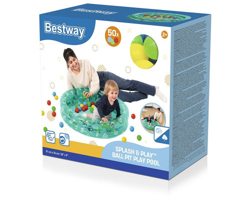 Бассейн надувной с мячами Play Pool 91*20 см Bestway 51141