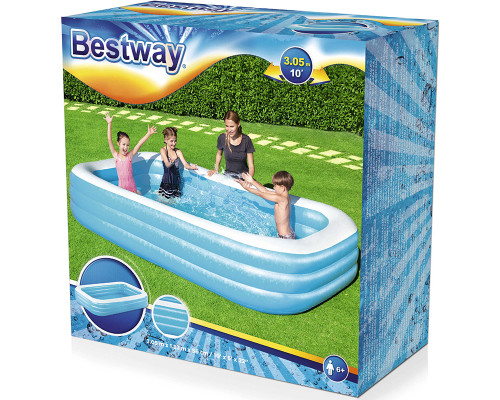 Бассейн надувной семейный, 305 х 183 х 56 см, 1161 л, Bestway 54009