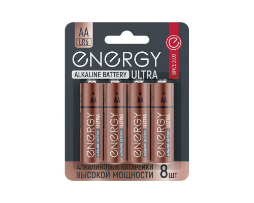 Батарейка алкалиновая Energy Ultra LR6/8B (АА)