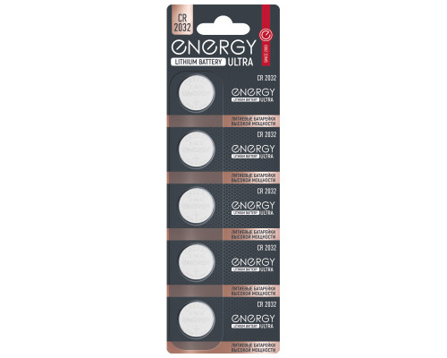 Батарейка литиевая Energy Ultra CR2032/5B