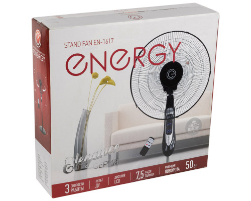 Вентилятор Energy ELEGANCE EN-1617 с пультом 16" черный 1шт/коробка