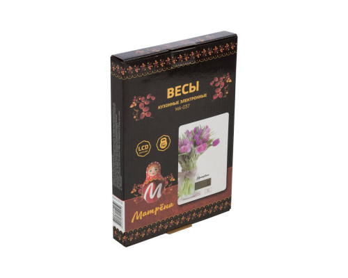 Весы кухонные электронные МАТРЁНА МА-037 тюльпаны