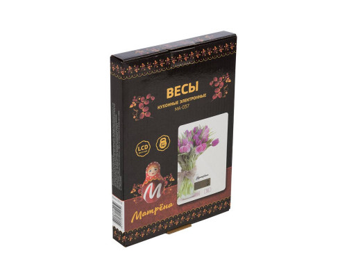 Весы кухонные электронные МАТРЁНА МА-037 тюльпаны