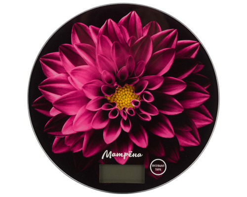 Весы кухонные электронные МАТРЁНА МА-197, 7 кг, пурпурный цветок