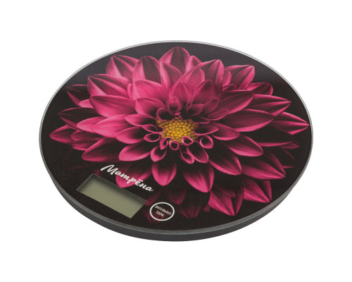 Весы кухонные электронные МАТРЁНА МА-197, 7 кг, пурпурный цветок