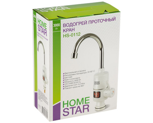 Водогрей проточный кран HomeStar HS-0112
