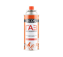 Газ в баллоне для портативных приборов ECOS (цанговый, всесезонный, 400мл.)