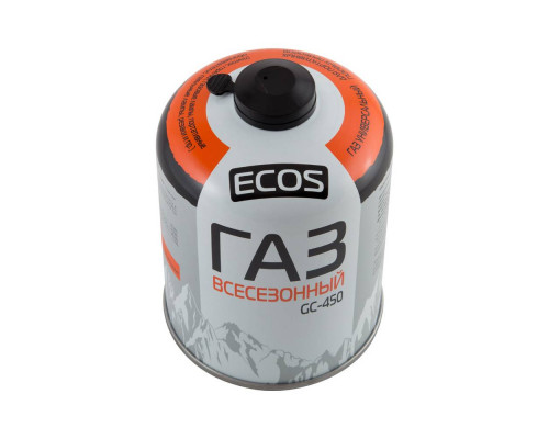Газ всесезонный т.м. ECOS в баллоне GC-450 (резьбовой EPI-GAS, 450 г, Корея)
