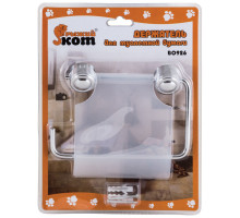 Держатель для туалетной бумаги Рыжий кот B0926 (002487), 14,5x12x3 см, металл/пласт., хром. покр.