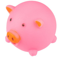 Игрушка-пищалка для животных Рыжий кот 104150 "Свинка", 7x8 см, ТПР, роз.