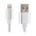 Кабель Energy ET-01 USB/Lightning, цвет - серебро