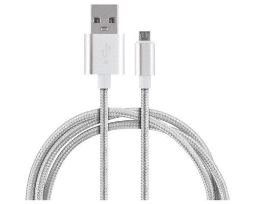 Кабель Energy ET-01 USB/MicroUSB, цвет - серебро