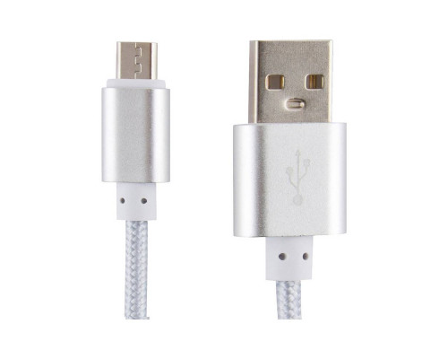 Кабель Energy ET-01 USB/MicroUSB, цвет - серебро