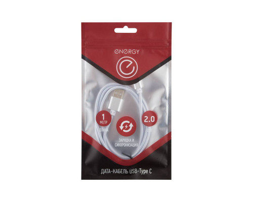 Кабель Energy ET-01 USB/Type-C, цвет - серебро