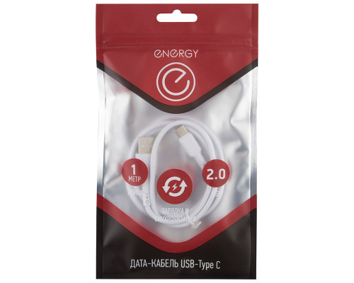 Кабель Energy ET-05 USB/Type-C, цвет - белый