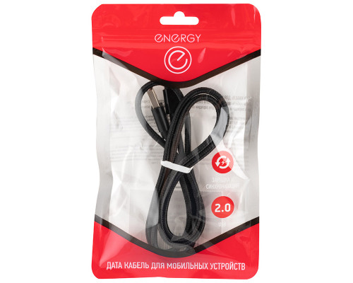 Кабель Energy ET-25 USB/Lightning, цвет - черный