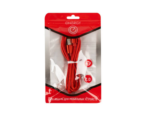 Кабель Energy ET-26 USB/Lightning, цвет - красный