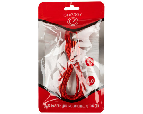 Кабель Energy ET-26 USB/MicroUSB, цвет - красный