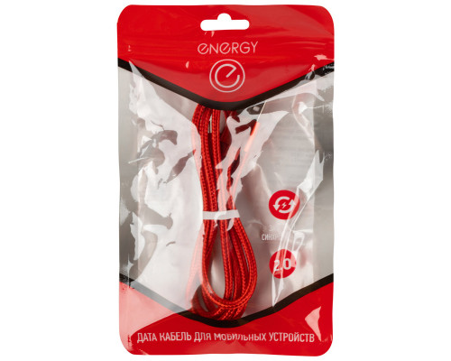 Кабель Energy ET-26 USB/Type-C, красный
