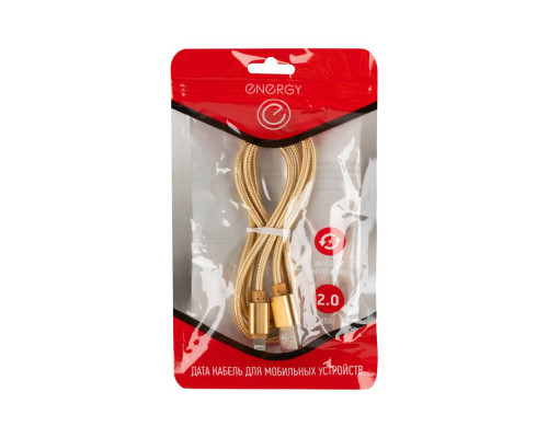 Кабель Energy ET-28 USB/Lightning, цвет - золотой