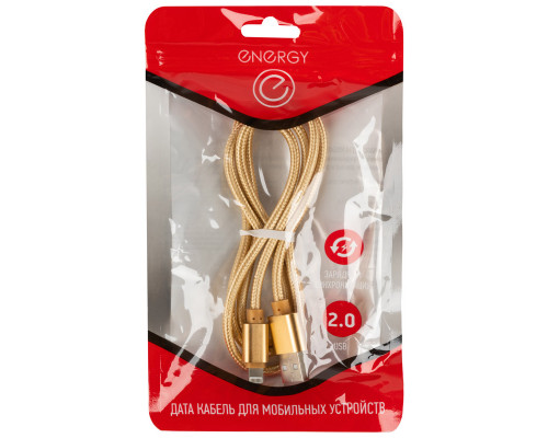 Кабель Energy ET-28 USB/Lightning, цвет - золотой
