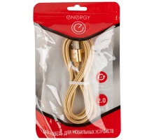 Кабель Energy ET-28 USB/Type-C, золотой