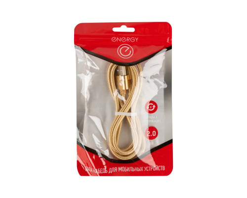 Кабель Energy ET-28 USB/Type-C, золотой
