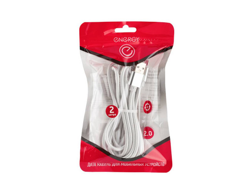 Кабель Energy ET-29-2 USB/MicroUSB, цвет - серебро