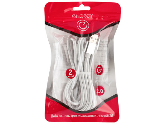 Кабель Energy ET-29-2 USB/MicroUSB, цвет - серебро
