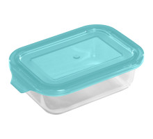 Контейнер для продуктов Mallony "LIMPIDO" 005479, 16,4×11×5 см, стекло/пласт., прямоуг.